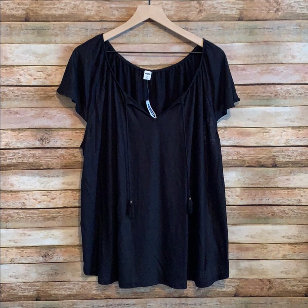 Black BoHo Top Old Navy XXL